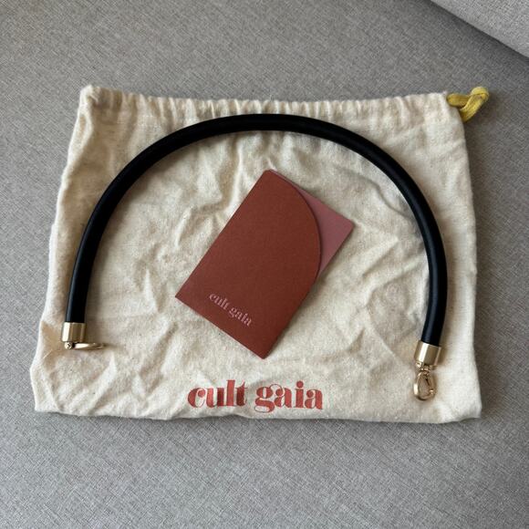 Cult Gaia Alana Shoulder Bag NEW Black Swirl Glossy Acrylic Windowpane Screened - Picture 8 of 8